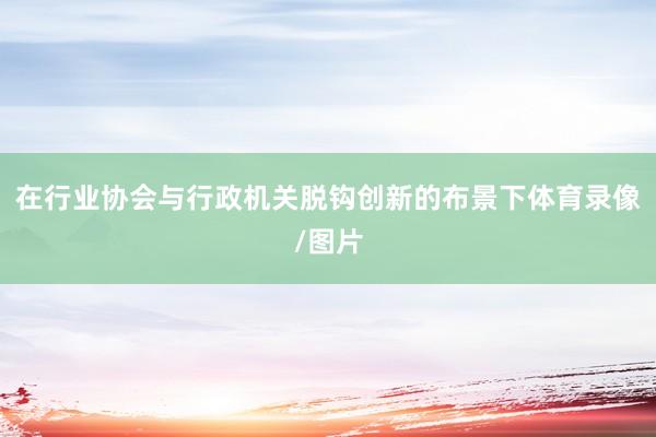 在行业协会与行政机关脱钩创新的布景下体育录像/图片