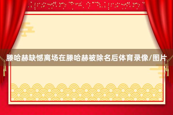 滕哈赫缺憾离场在滕哈赫被除名后体育录像/图片