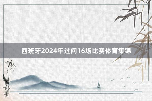 西班牙2024年过问16场比赛体育集锦