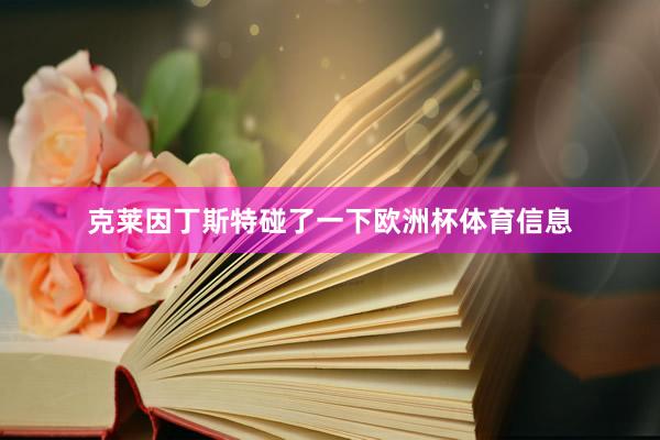 克莱因丁斯特碰了一下欧洲杯体育信息