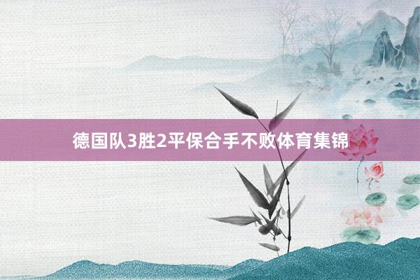 德国队3胜2平保合手不败体育集锦