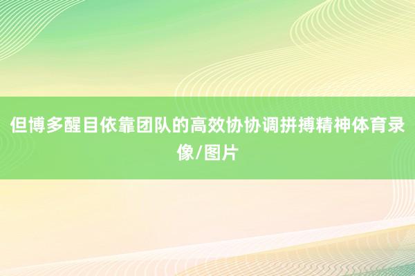 但博多醒目依靠团队的高效协协调拼搏精神体育录像/图片