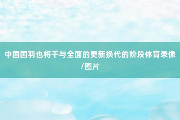 中国国羽也将干与全面的更新换代的阶段体育录像/图片