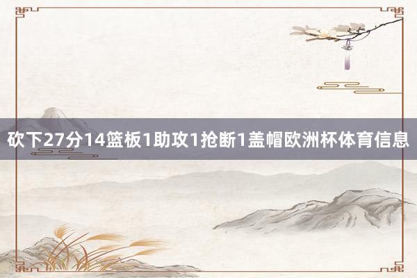 砍下27分14篮板1助攻1抢断1盖帽欧洲杯体育信息