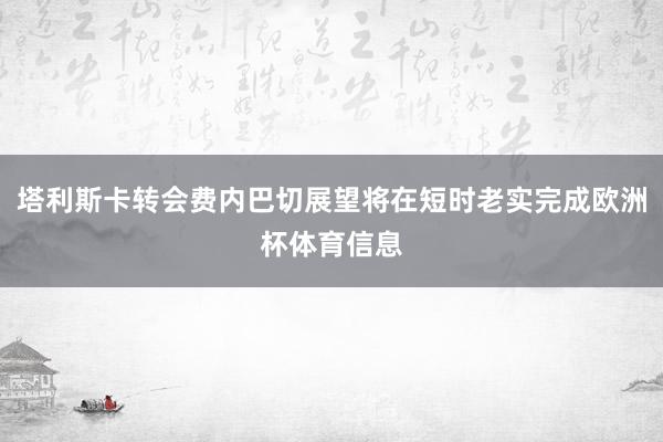 塔利斯卡转会费内巴切展望将在短时老实完成欧洲杯体育信息