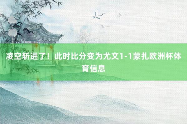 凌空斩进了！此时比分变为尤文1-1蒙扎欧洲杯体育信息