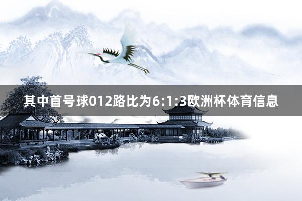 其中首号球012路比为6:1:3欧洲杯体育信息