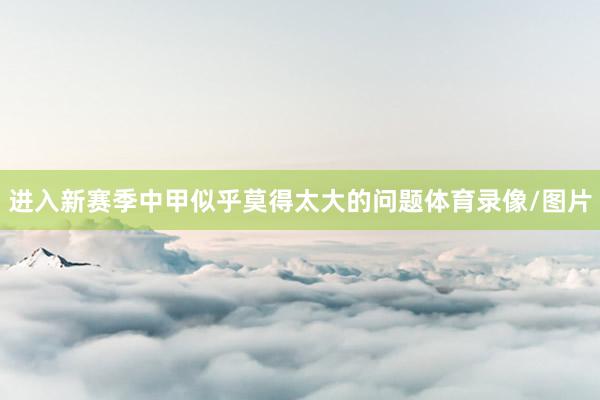进入新赛季中甲似乎莫得太大的问题体育录像/图片
