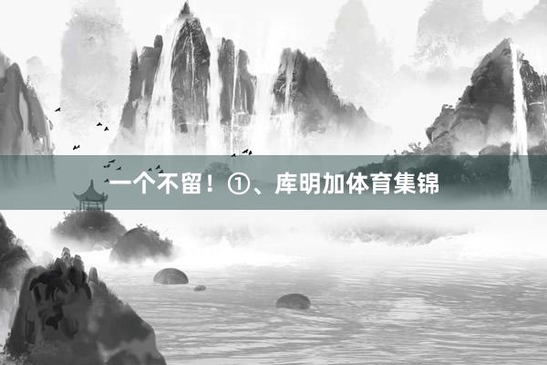 一个不留！①、库明加体育集锦