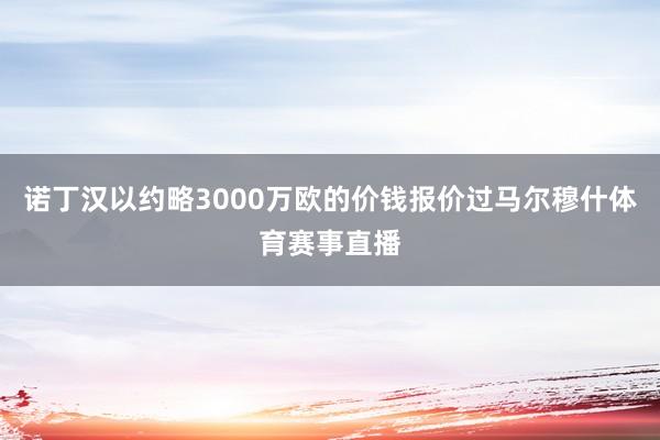 诺丁汉以约略3000万欧的价钱报价过马尔穆什体育赛事直播