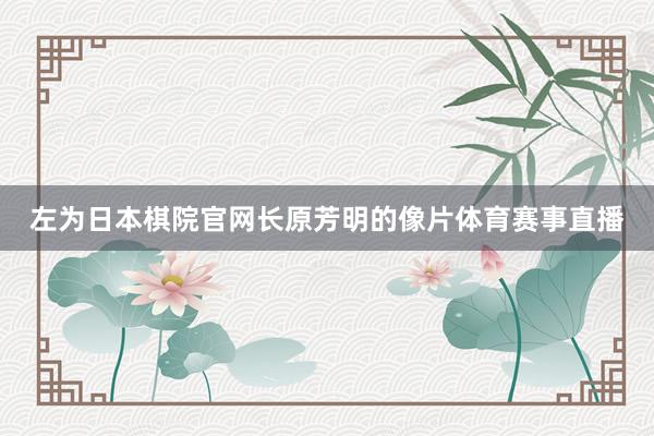 左为日本棋院官网长原芳明的像片体育赛事直播