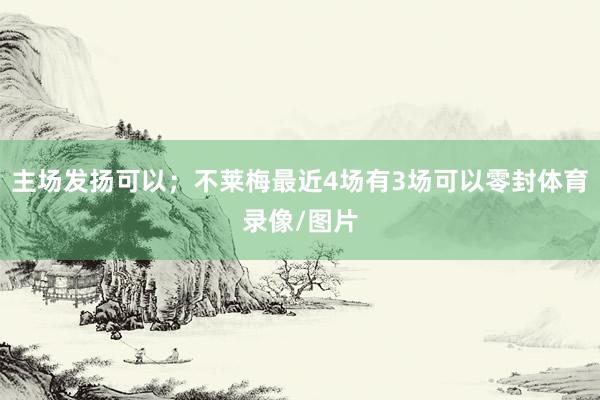主场发扬可以；不莱梅最近4场有3场可以零封体育录像/图片