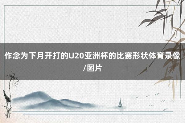 作念为下月开打的U20亚洲杯的比赛形状体育录像/图片