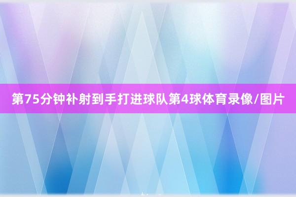 第75分钟补射到手打进球队第4球体育录像/图片