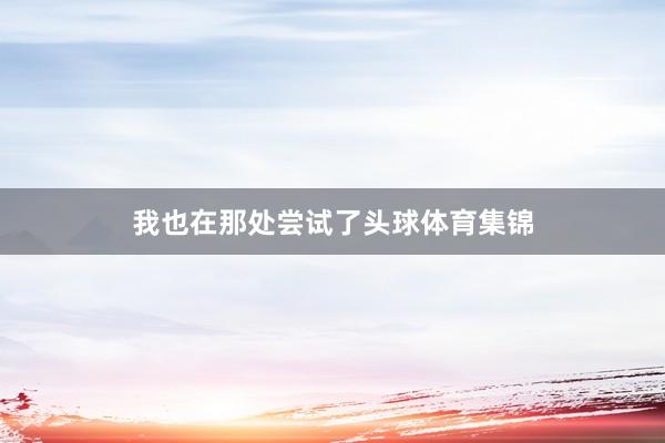 我也在那处尝试了头球体育集锦