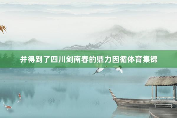 并得到了四川剑南春的鼎力因循体育集锦