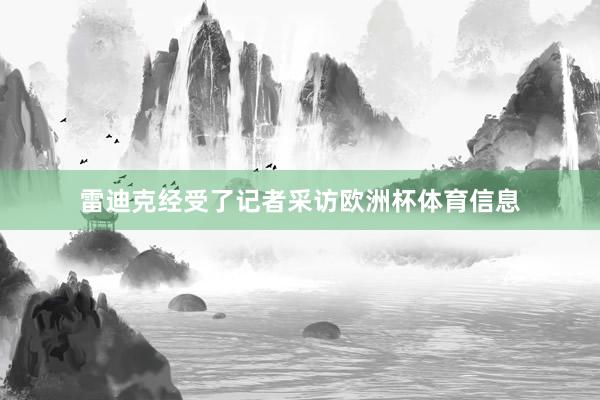 雷迪克经受了记者采访欧洲杯体育信息