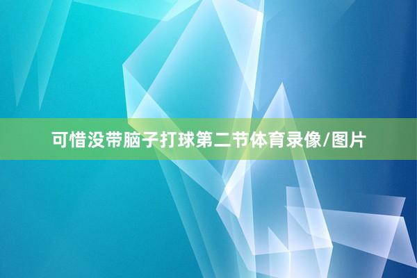 可惜没带脑子打球第二节体育录像/图片