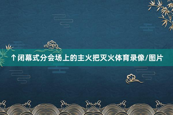 ↑闭幕式分会场上的主火把灭火体育录像/图片