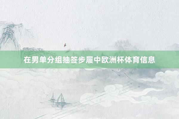 在男单分组抽签步履中欧洲杯体育信息