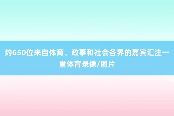 约650位来自体育、政事和社会各界的嘉宾汇注一堂体育录像/图片