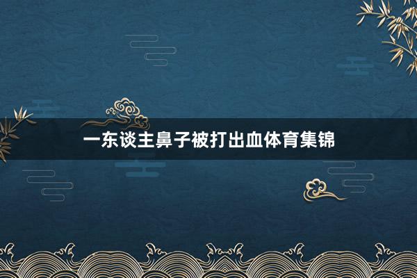 一东谈主鼻子被打出血体育集锦