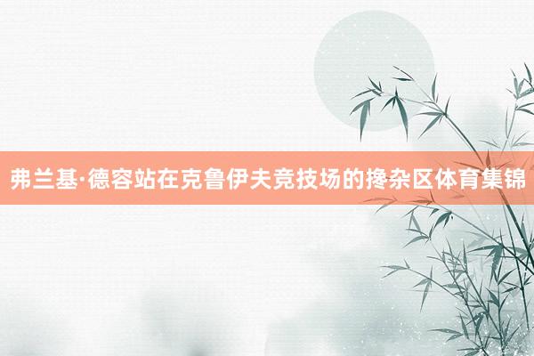 弗兰基·德容站在克鲁伊夫竞技场的搀杂区体育集锦