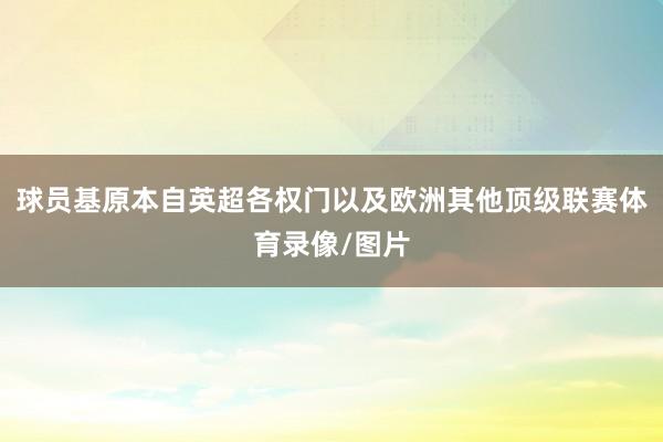 球员基原本自英超各权门以及欧洲其他顶级联赛体育录像/图片