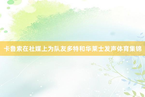 卡鲁索在社媒上为队友多特和华莱士发声体育集锦
