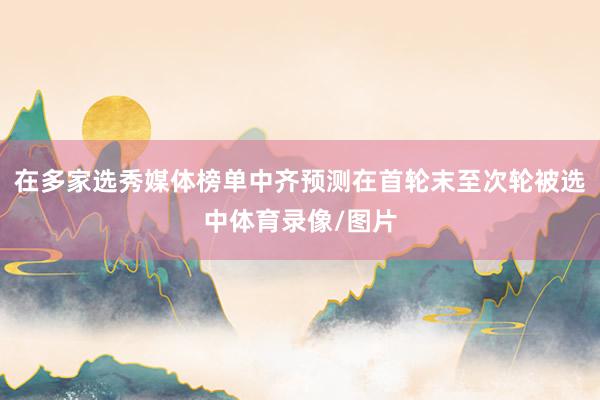 在多家选秀媒体榜单中齐预测在首轮末至次轮被选中体育录像/图片