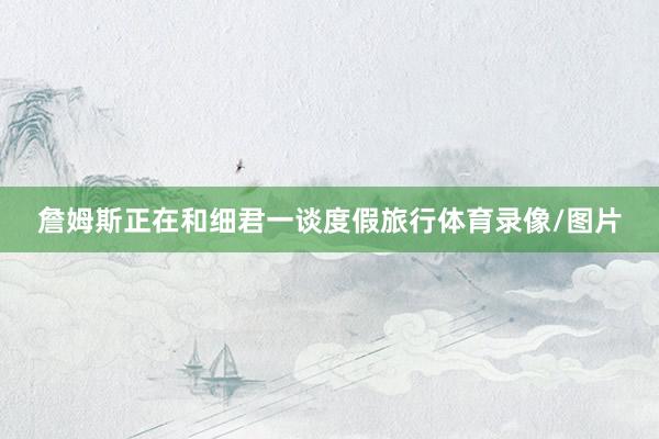 詹姆斯正在和细君一谈度假旅行体育录像/图片