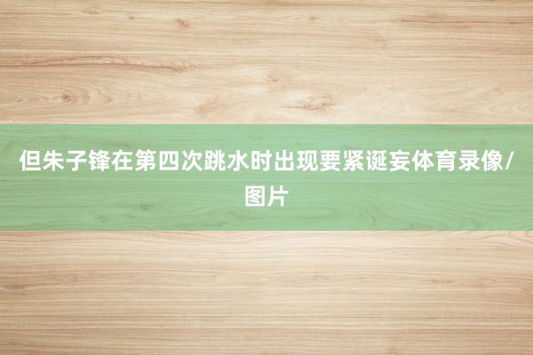 但朱子锋在第四次跳水时出现要紧诞妄体育录像/图片