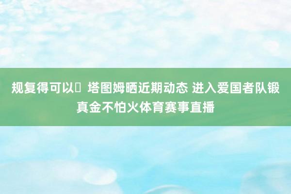 规复得可以⏫塔图姆晒近期动态 进入爱国者队锻真金不怕火体育赛事直播
