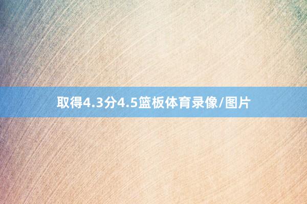 取得4.3分4.5篮板体育录像/图片