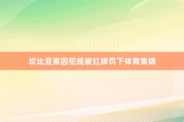 坎比亚索因犯规被红牌罚下体育集锦
