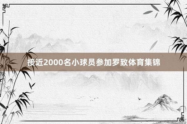 接近2000名小球员参加罗致体育集锦