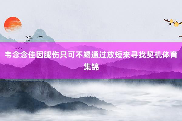 韦念念佳因腿伤只可不竭通过放短来寻找契机体育集锦