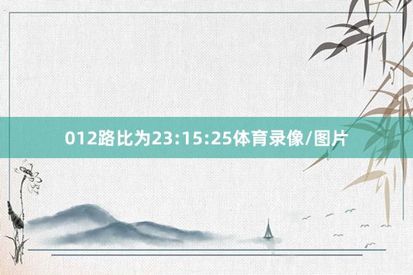 012路比为23:15:25体育录像/图片