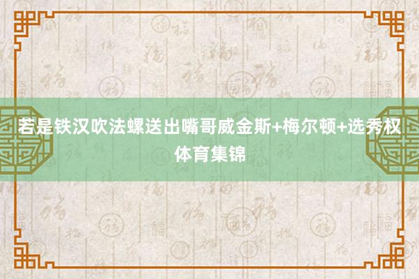 若是铁汉吹法螺送出嘴哥威金斯+梅尔顿+选秀权体育集锦