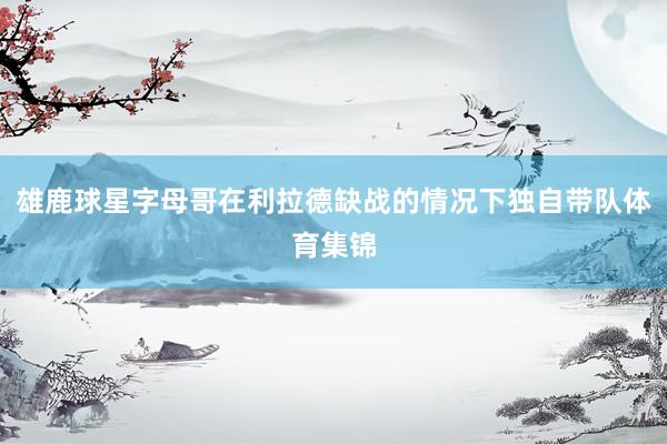 雄鹿球星字母哥在利拉德缺战的情况下独自带队体育集锦