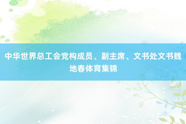 中华世界总工会党构成员、副主席、文书处文书魏地春体育集锦