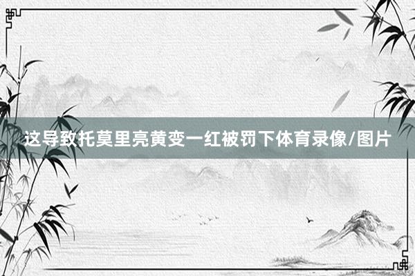 这导致托莫里亮黄变一红被罚下体育录像/图片