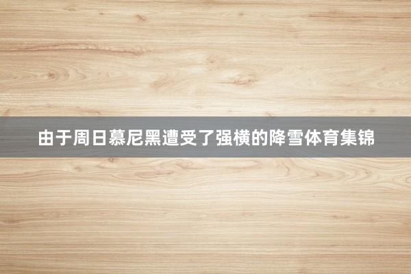 由于周日慕尼黑遭受了强横的降雪体育集锦