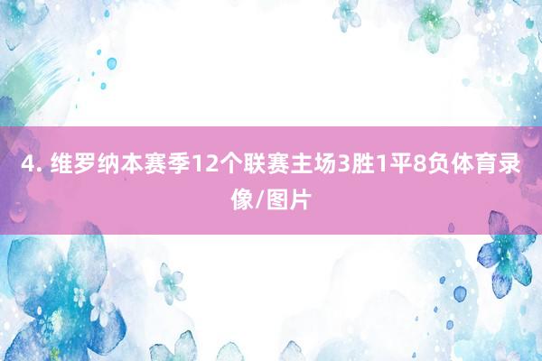 4. 维罗纳本赛季12个联赛主场3胜1平8负体育录像/图片