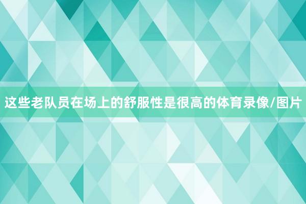 这些老队员在场上的舒服性是很高的体育录像/图片