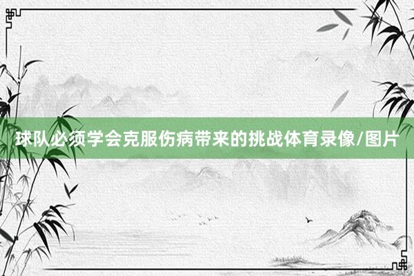 球队必须学会克服伤病带来的挑战体育录像/图片