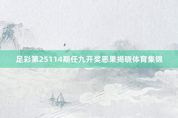 足彩第25114期任九开奖恶果揭晓体育集锦