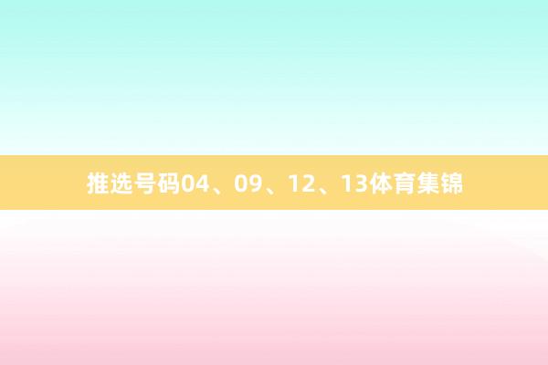 推选号码04、09、12、13体育集锦