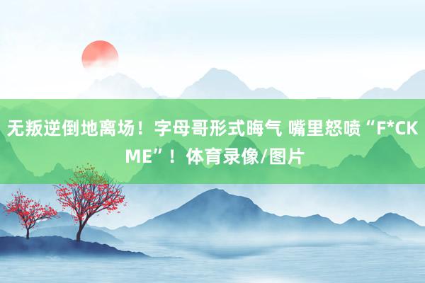 无叛逆倒地离场!字母哥形式晦气 嘴里怒喷“F*CK ME”!体育录像/图片