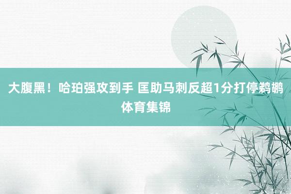 大腹黑!哈珀强攻到手 匡助马刺反超1分打停鹈鹕体育集锦